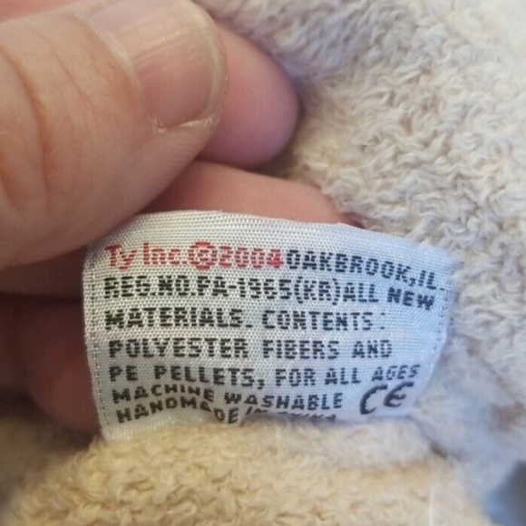 Vintage Ty Pluffies Collection Tan Teddy Bear Plush 2004 - Picture 8 of 9